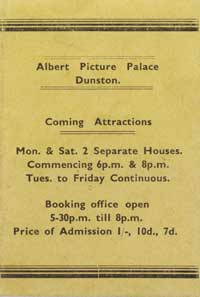 Albert cinema programmes form the 1950's